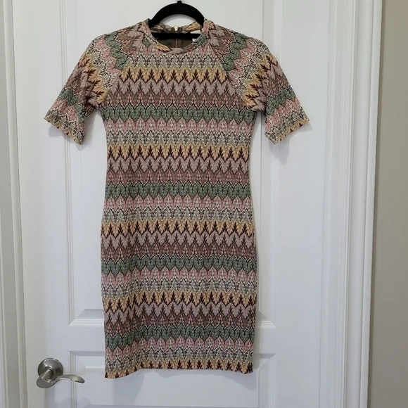 Vintage NEW, Simon's Twik 70's fitted midi dress small - Picture 10 of 15